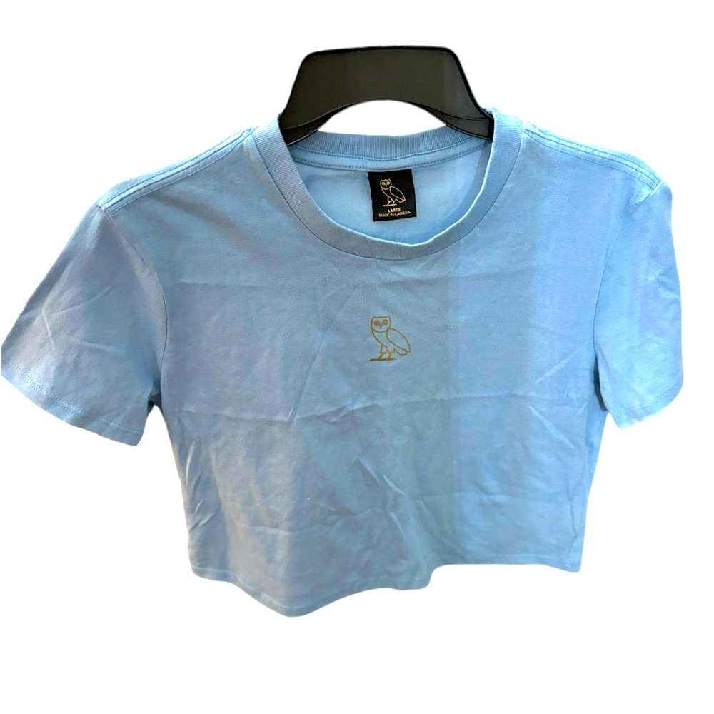 OVO - woman’s crop top light blue. Size large. Never worn